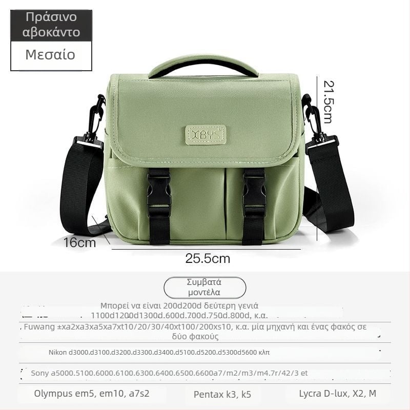 Τσαντάκι κάμερας από PU δέρμα για μηχανές χωρίς καθρέφτη, με ιμάντα ώμου, στυλ τσάντας, οικιακή αποθήκευση, άνοιξη 2025