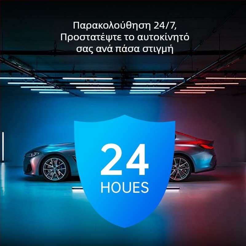 Κάμερα οδήγησης με 4K διπλό εμπρός/πίσω καταγραφή, Wi‑Fi, εγκατάσταση σε καθρέφτη οπισθοπορείας, σύστημα τριών φακών