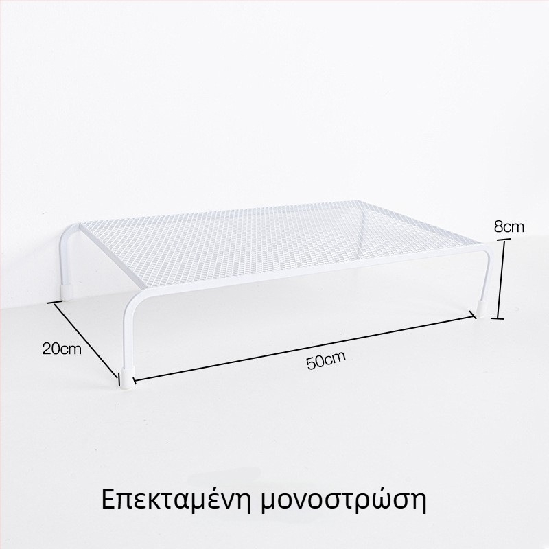 Διόροφο μεταλλικό στήριγμα για λάπτοπ και ανυψωτής γραφείου — πολυλειτουργικό, φορητό, χωρίς εγκατάσταση