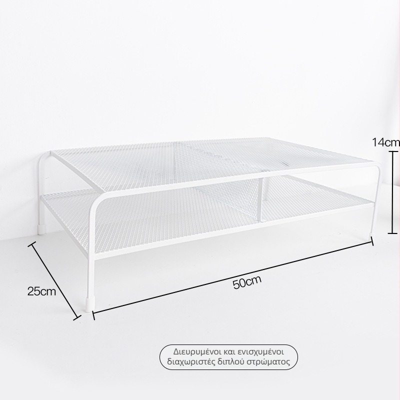 Διόροφο μεταλλικό στήριγμα για λάπτοπ και ανυψωτής γραφείου — πολυλειτουργικό, φορητό, χωρίς εγκατάσταση