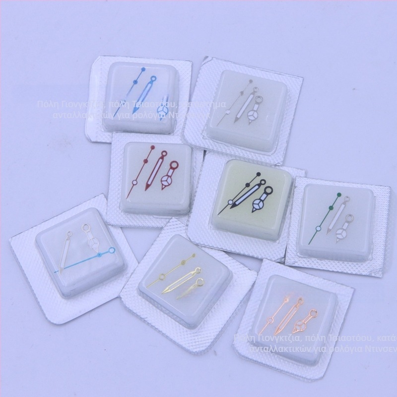 Φωσφορούσες δείκτες ρολογιού με τρία χέρια, συμβατοί με NH35/NH36 μηχανισμούς — αντικατάσταση δείκτη ώρας, λεπτών και δευτερολέπτων