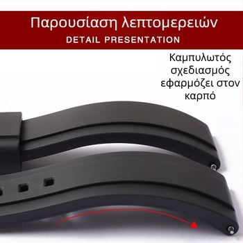 Λουρί καουτσούκ για smartwatch Omega Swatch, με γρήγορη αποδέσμευση, καμπυλωτό, 20/22/24 mm
