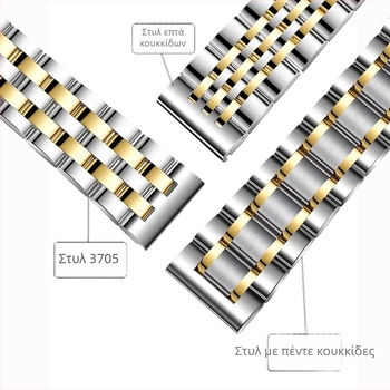 Λουράκι ρολογιού από ανοξείδωτο ατσάλι με αγκράφα πεταλούδας, Unisex (ανδρών και γυναικών), συμβατό με δημοφιλείς μάρκες ρολογιών