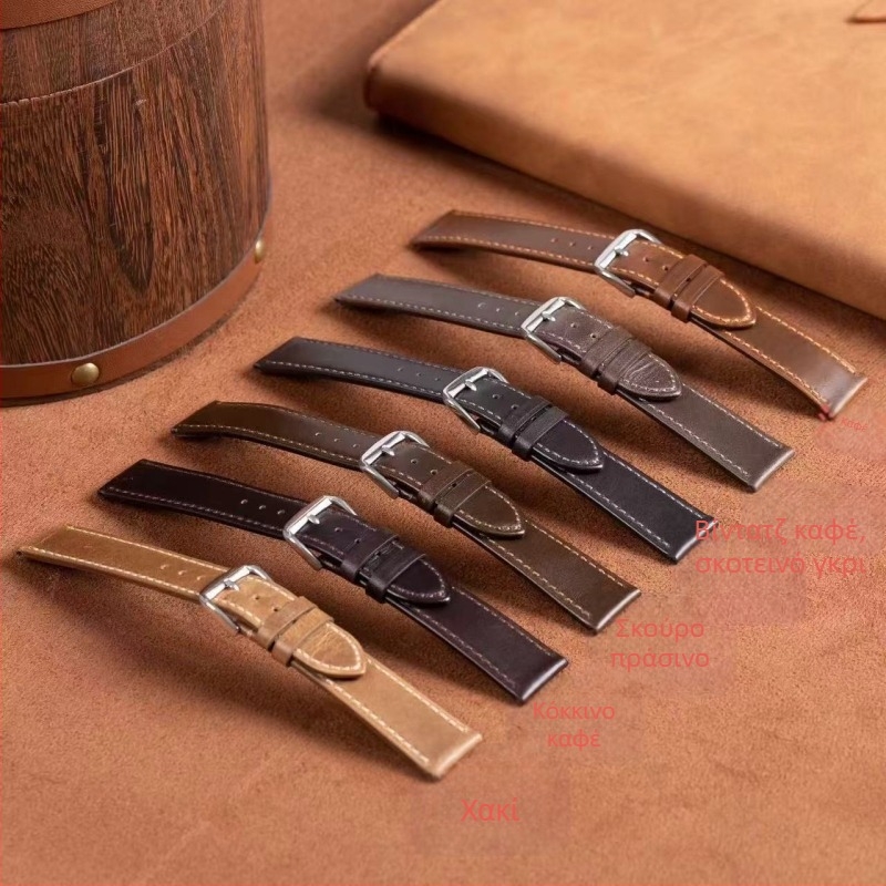 Ανδρικός ιμάντας ρολογιού από γνήσιο δέρμα, μάρκα 1, άνοιξη 2024, στυλ all‑match, μόδα καθημερινής μετακίνησης