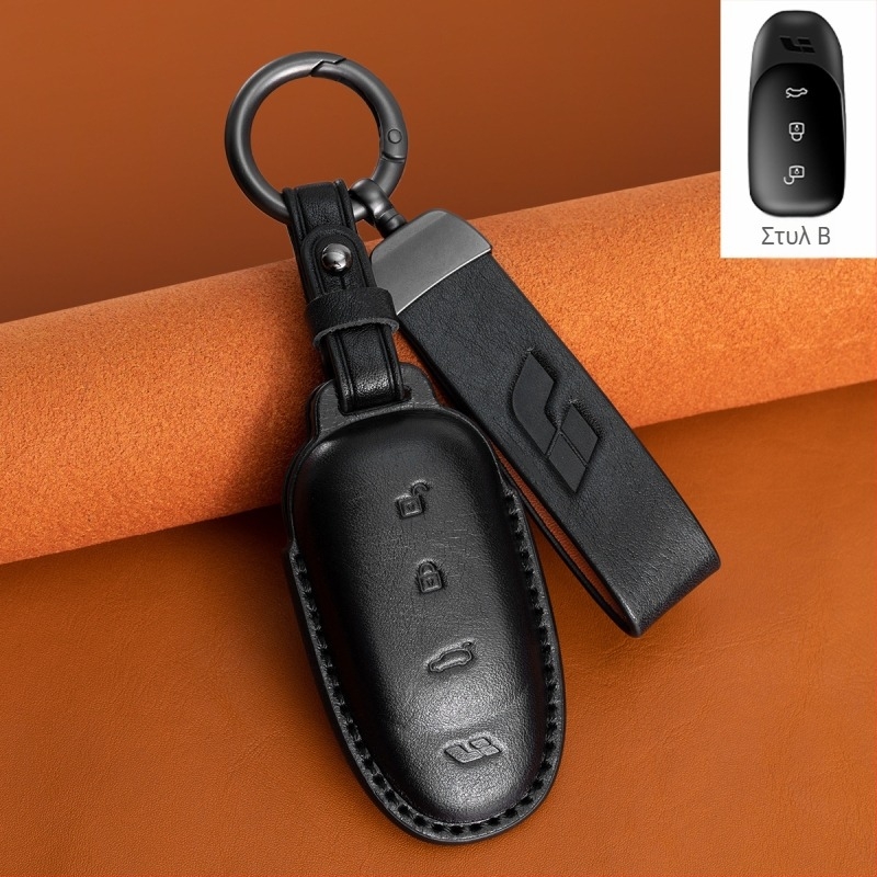 Θήκη Κλειδιού Αυτοκινήτου για Ideal L9/L8/L7/L6 — Dillon, δερμάτινη θήκη κλειδιού υψηλής ποιότητας από βοοειδή δέρμα, χωρίς παραμετροποίηση
