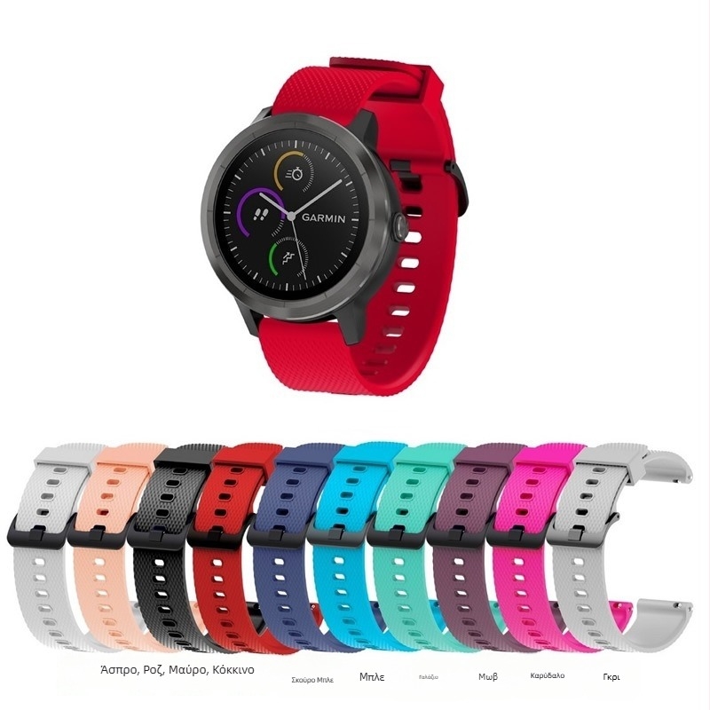 Λουρί σιλικόνης Seven-meter cottage για Garmin vivoactive3 hr και Garmin vivomove hr – αθλητικό στυλ, 19 g, συμβατό με το μοντέλο 1908185151