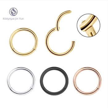 G23 κράμα τιτανίου για piercing — δαχτυλίδι μύτης και τρύπημα αυτιών, κυκλικό unisex σχέδιο, επίχρισμα κενού, πολυχρηστικό δαχτυλίδι ρινικού διαφράγματος