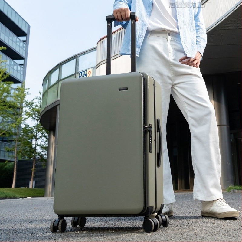 Μεγάλης χωρητικότητας αποσκευή, unisex, με μπροστινό άνοιγμα, φερμουάρ, PET+PE περίβλημα