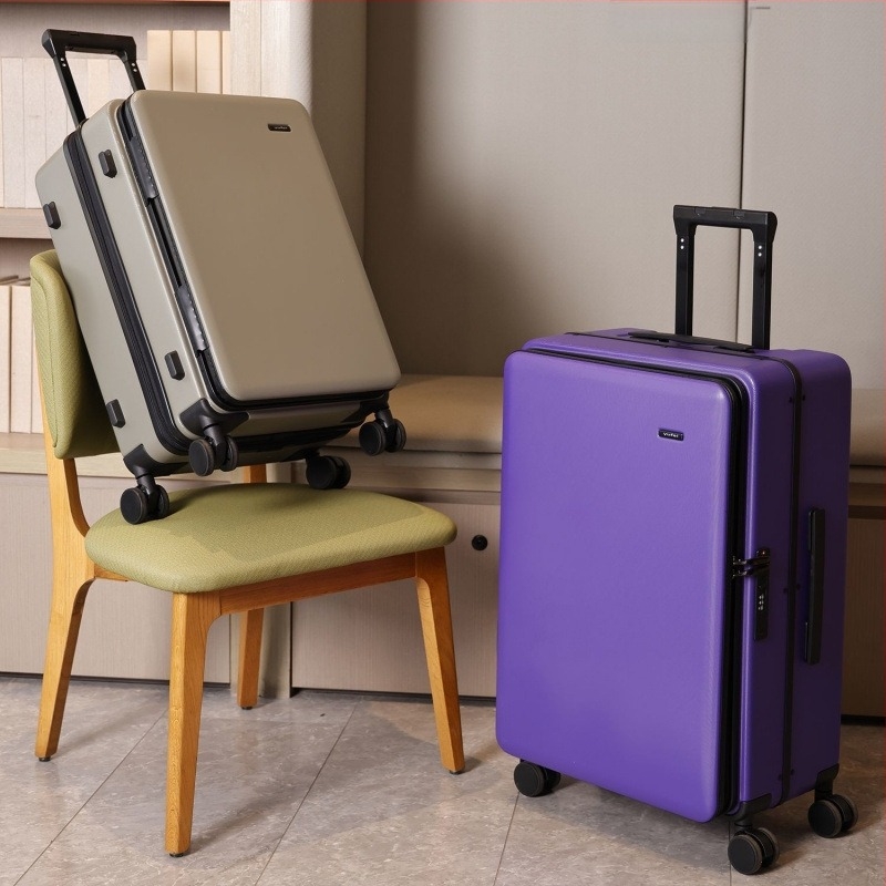 Μεγάλης χωρητικότητας αποσκευή, unisex, με μπροστινό άνοιγμα, φερμουάρ, PET+PE περίβλημα