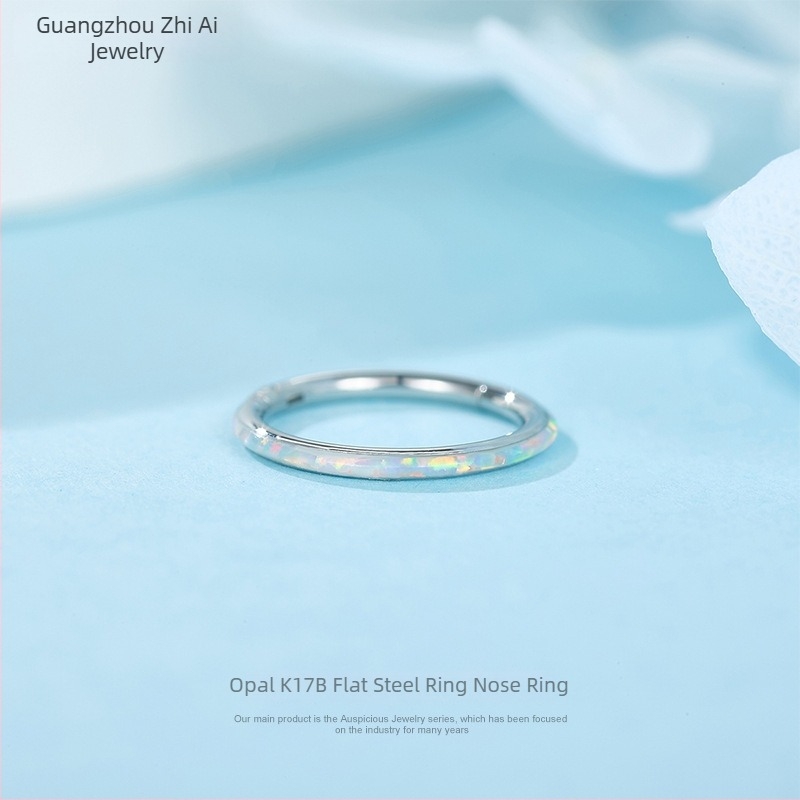 Δαχτυλίδι μύτης από ανοξείδωτο 316, γεωμετρικό σχήμα, χειροποίητο, unisex