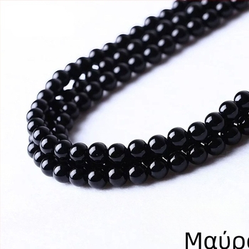 Χάντρες διάσπαρτες – Μαύρος ονύξ, Jiwan crystal, συσκευασία σε παρτίδες