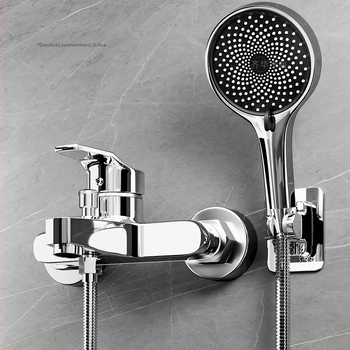 Σετ ντους από χαλκό, εντοιχισμένη εγκατάσταση, μοντέλο 85-1, πίεση 1,6 MPa, λειτουργία βροχής και φυσαλίδων, κύρια ντους στρογγυλό, μοντέρνος μινιμαλισμός