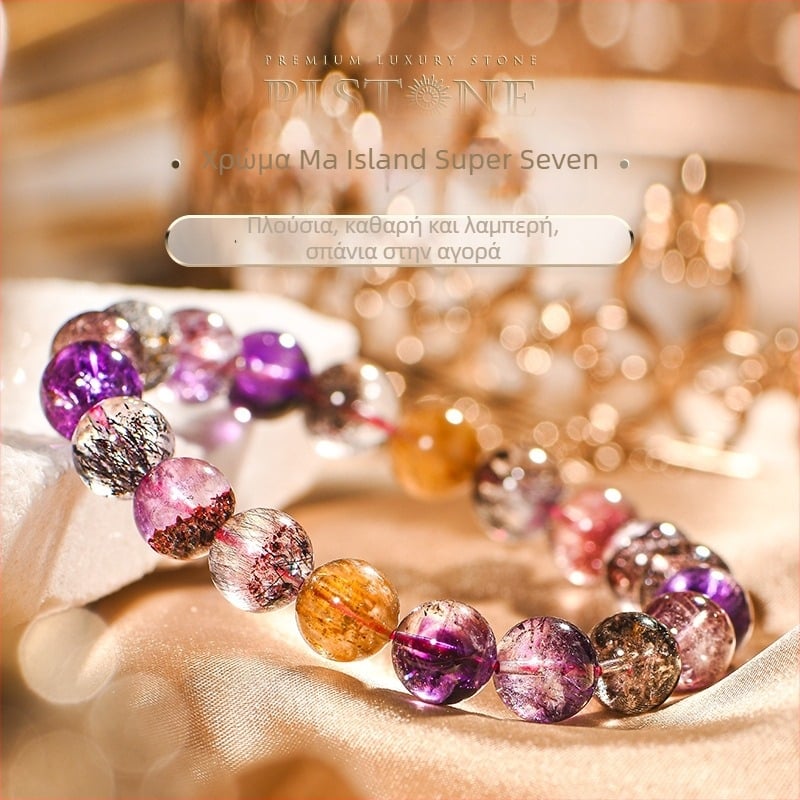 Βραχιόλι με κρύσταλλο 7A+ συλλεκτικής ποιότητας, επτά στρογγυλές χάντρες, χωρίς πλευρικούς λίθους, ασημένια εξαρτήματα 925, κυκλοφόρησε την άνοιξη του 2022.