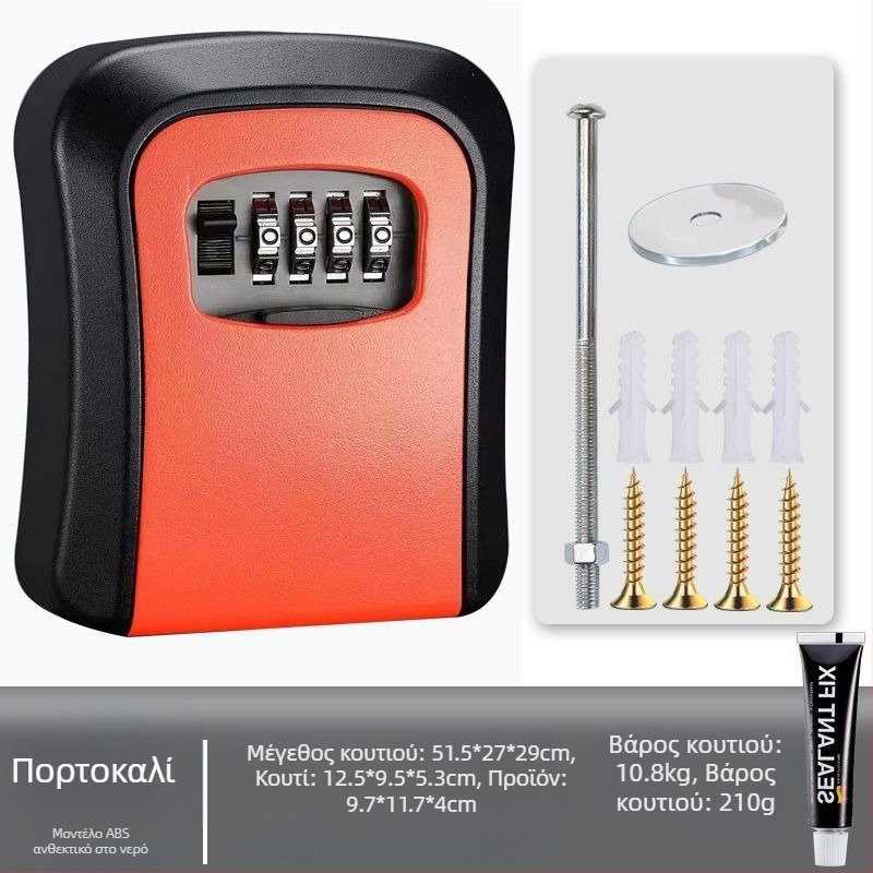 Κουτί Κλειδιών Με Κωδικό, Τοίχο-Μονταριστό Με Διόπτρα Πόρτας | SHASHENG Αλουμινίου Κράμα, Αντικλεπτική Προστασία