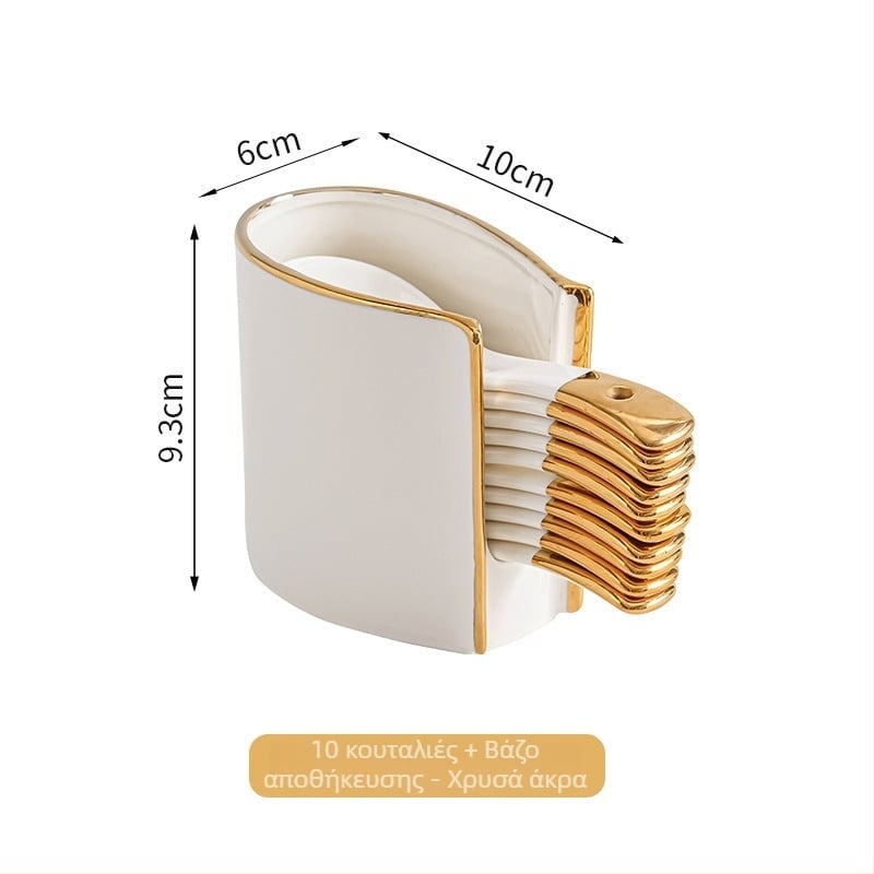 Κεραμική θήκη για κουτάλι; στυλ: light luxury; μάρκα: Aili Ceramics; υλικό: κεραμικό; φινίρισμα: νερό-ρίψη