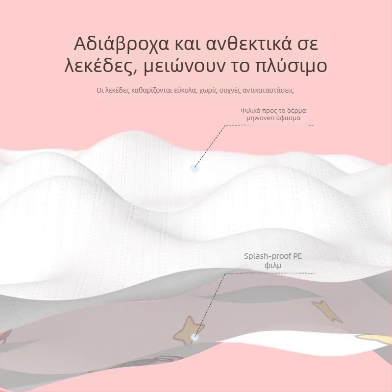 Βρεφικά προστατευτικά μανίκια μιας χρήσης κατά των λεκέδων, για όλες τις εποχές, καρτούν εκτύπωση, unisex