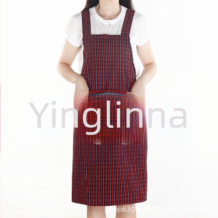 Ποδιά - κορεατικού στυλ, χωρίς μανίκια, από βαμβάκι-λινό, ανθεκτική στη βρωμιά, ένδυση κουζίνας