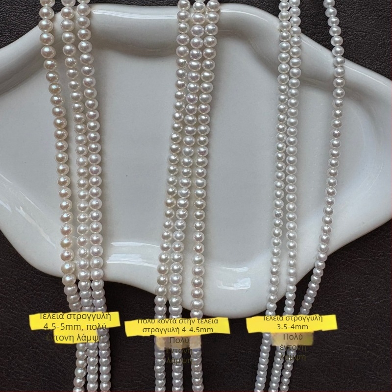 Κολιέ Xuanming Jewelry, μαργαριτάρια γλυκών νερών, σχήμα τέλειου κύκλου, ασήμι 925, καλοκαίρι 2025