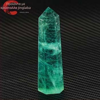 Εξάγωνος πρίσμα φθοριτης κρύσταλλος – ενεργειακή στήλη, μονό ακμή, χειροποίητο διακοσμητικό δείγμα ορυκτών
