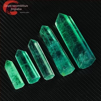 Εξάγωνος πρίσμα φθοριτης κρύσταλλος – ενεργειακή στήλη, μονό ακμή, χειροποίητο διακοσμητικό δείγμα ορυκτών