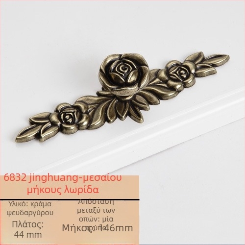 Χειρολαβή πόρτας ντουλάπας - Treasure map, Μοντέλο 6832, κράμα ψευδάργυρίου, ηλεκτροπλακίωση, για κάθε τύπο ντουλαπιών