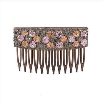 Κλιπ μαλλιών με στρας, μεταλλικός, γαλλικό στυλ, χειροποίητο, Amy Show