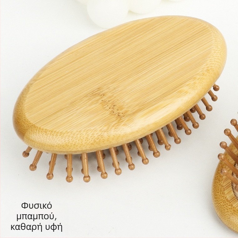 Ξύλινη χτένα από μπαμπού με αερό-μασάζ για το τριχωτό της κεφαλής, μάρκα Tiance, για μπούκλες