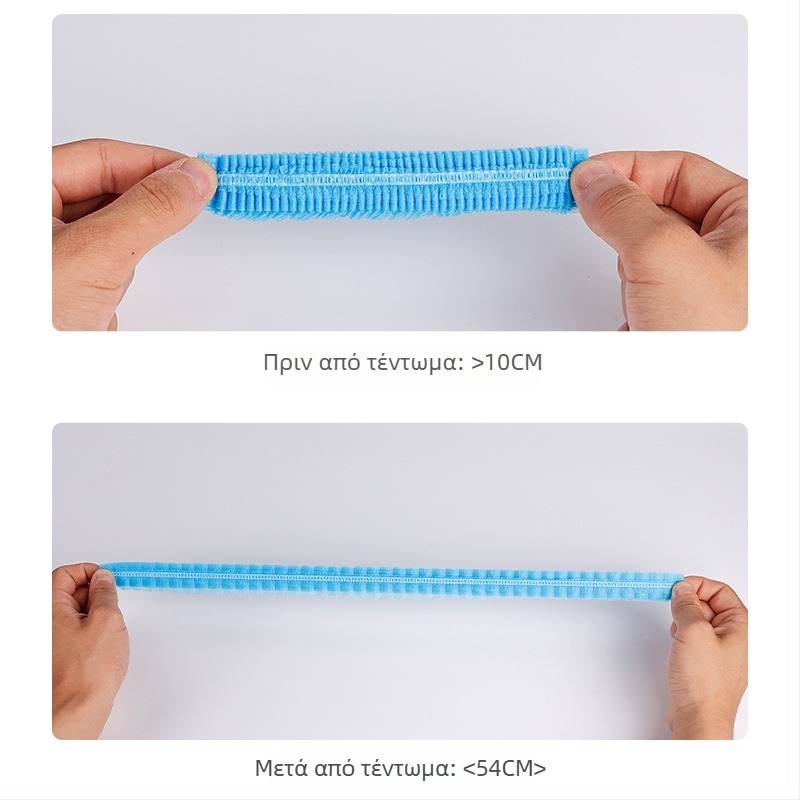 Μίας χρήσης καπέλο από μη υφαντό ύλικό για προστασία από σκόνη και τρίχες, με αναπνεύσιμες τρύπες, κατάλληλο για εργαστήρια τροφίμων, προσαρμόσιμο, 100 τεμάχια σε συσκευασία