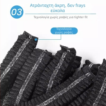 Σκούφος σεφ μίας χρήσεως από μη υφασμένη ύλη με δίχτυ μαλλιών, αναπνεύσιμος, ανθεκτικός στη σκόνη, για εσωτερική χρήση