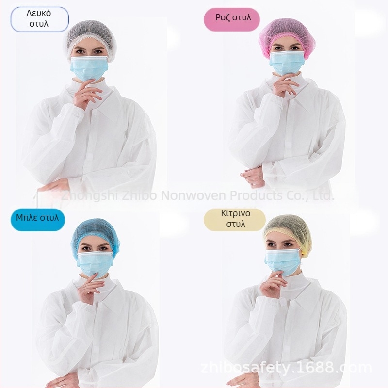 Καπέλο μίας χρήσης από PP μη υφασμένο, παχυμένος σχεδιασμός, προστασία από σκόνη, τρίχες, λίπος και μπογιά, μοντέλο RST-TM-ZB