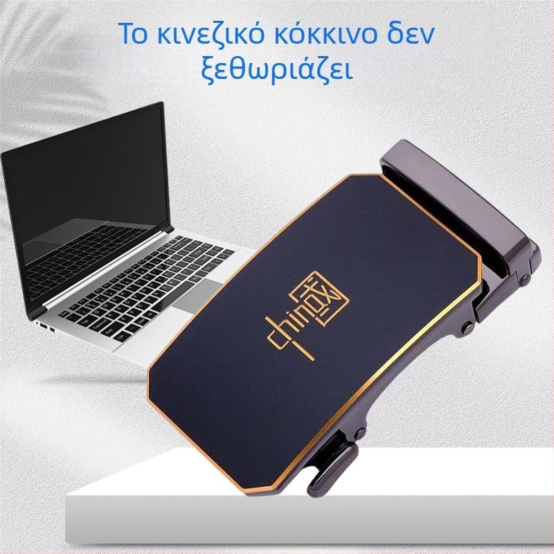 Ανδρικό αυτόματο κούμπωμα ζώνης – ορθογώνιο κράμα, επιχειρηματικό στυλ, εκτυπωμένο σχέδιο