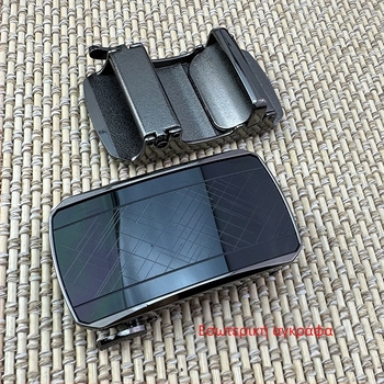 Ζώνη με αυτόματο κούμπωμα – κράμα ψευδαργύρου, ορθογώνιο κούμπωμα, μοτίβο γραμμάτων, Άνοιξη 2025