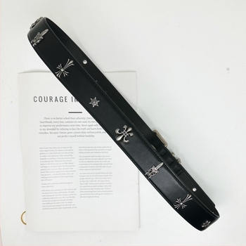 Ζώνη PU δέρματος με αγκράβα από κράμα και κούμπωμα με ακίδα, vintage διακόσμηση denim, Καλοκαίρι 2024