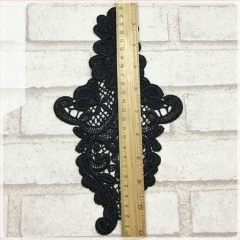 Appliqué δαντέλας για εσώρουχα με κούφια λουλούδια κεντημένα, πολυεστερικές ίνες, μάρκα Hundred Flowers Bushes