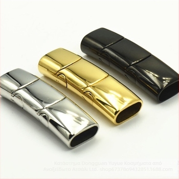 Yuyue Hardware Κούμπωμα από ανοξείδωτο ατσάλι, οβάλ τριμερές με μαγνητικό μηχανισμό, με δυνατότητα επέκτασης μήκους, φινίρισμα ηλεκτρολυτικής επίστρωσης