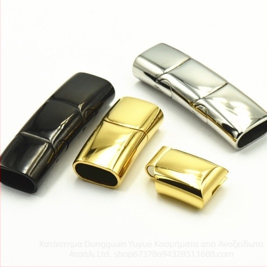 Yuyue Hardware Κούμπωμα από ανοξείδωτο ατσάλι, οβάλ τριμερές με μαγνητικό μηχανισμό, με δυνατότητα επέκτασης μήκους, φινίρισμα ηλεκτρολυτικής επίστρωσης