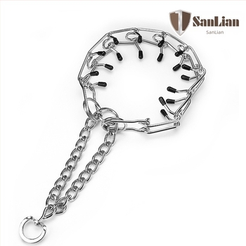 Triple κολάρο εκπαίδευσης σκύλων με αλυσίδα από σίδηρο, ρυθμιζόμενο