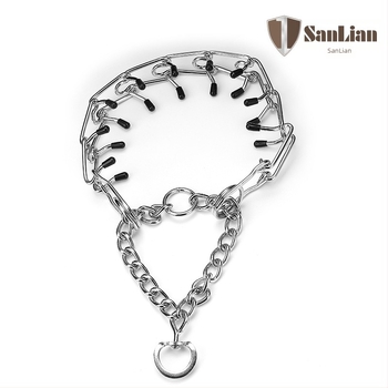 Triple κολάρο εκπαίδευσης σκύλων με αλυσίδα από σίδηρο, ρυθμιζόμενο