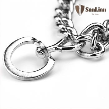 Triple κολάρο εκπαίδευσης σκύλων με αλυσίδα από σίδηρο, ρυθμιζόμενο