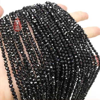 Χάντρες για καρφί μαλλιών με φούντα – Μαύρο κοφτό κρύσταλλο – Χειροποίητο, κομμένο