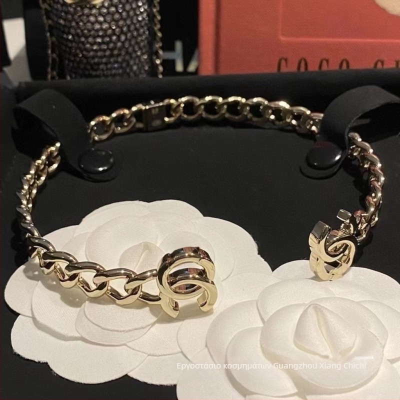 Ορείχαλκινο κολιέ με γεωμετρικό σχέδιο και κρεμαστό από ορείχαλκο, μήκος 41–50 cm, για γυναίκες