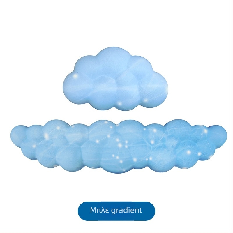 Μαξιλάρι καρπού γραφείου, σιλικόνη, αδιάβροχο, μοντέλο εμπνευσμένο από σύννεφα, 330 g