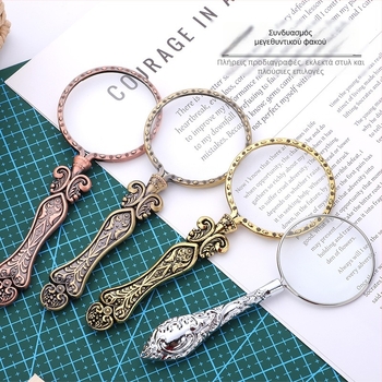 Μεγεθυντικός φακός σε ρετρό στυλ, με φακό υψηλής ευκρίνειας, φορητός χειρός για ανάγνωση