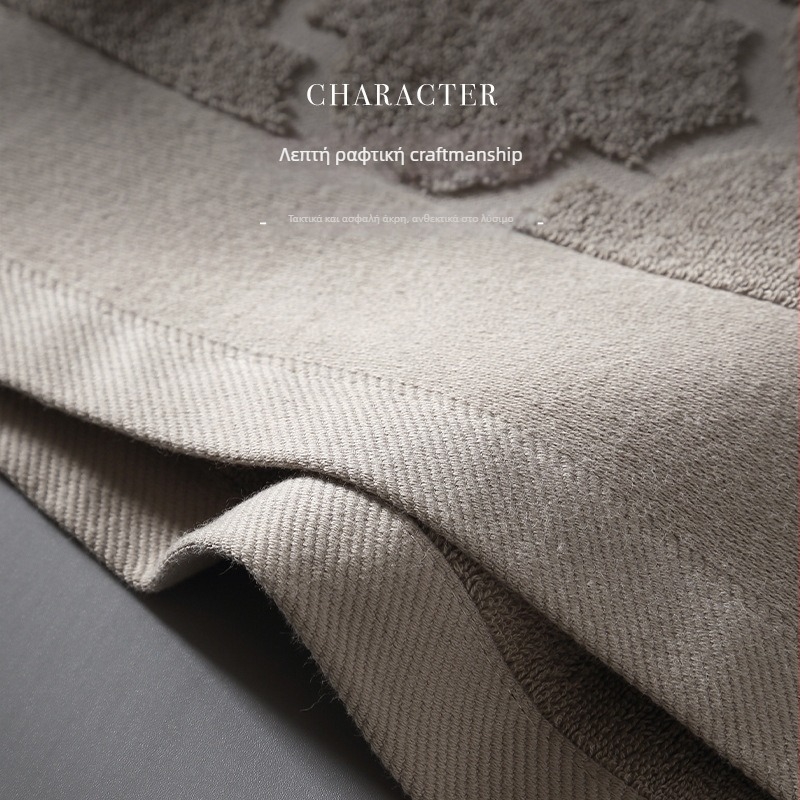 Πετσέτα μπάνιου από 100% βαμβάκι, νήμα 40s, 400–500 γρ, κέντημα, δυνατότητα εξατομίκευσης