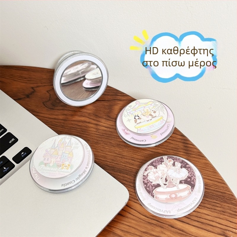 Μαγνητική βάση τηλεφώνου με καθρέφτη σε καρτούν στυλ, για Apple & Android, αποσπώμενο τμήμα καθρέφτη, μοντέλο SJ-LX001, ακρυλικό