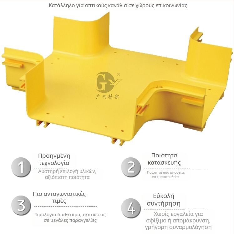 Guangyu ABS οπτικός αγωγός οπτικών ινών, οριζόντιος τετράδρομος slot για κέντρο δεδομένων νέφους