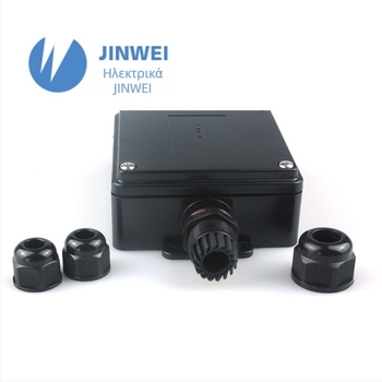 Jinwei JXH20A-W3 Εξωτερικό LED Αδιάβροχο Κουτί Διακλάδωσης IP68 PA66 PG9/PG13.5 1 είσοδος - 3 έξοδοι