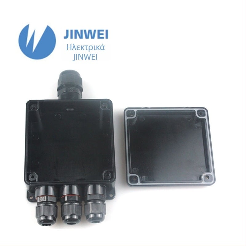 Jinwei JXH20A-W3 Εξωτερικό LED Αδιάβροχο Κουτί Διακλάδωσης IP68 PA66 PG9/PG13.5 1 είσοδος - 3 έξοδοι