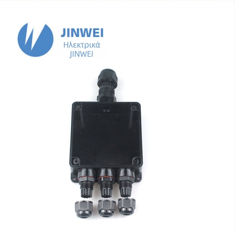 Jinwei JXH20A-W3 Εξωτερικό LED Αδιάβροχο Κουτί Διακλάδωσης IP68 PA66 PG9/PG13.5 1 είσοδος - 3 έξοδοι