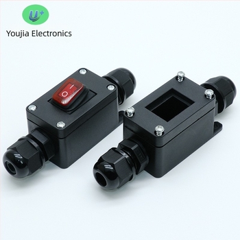 Διακόπτης inline τύπου βάρκας για εξωτερικό ηλεκτρικό κουτί — IP33, προστασία από πιτσιλίσματα και σκόνη, κάλυμμα από νάιλον φλογοανθεκτικό, στερέωση με βίδες, σειρά αδιάβροχων κουτιών